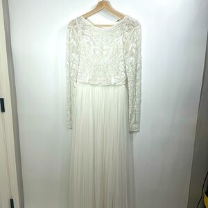 ASOS Bridal BOHO Elizabeth Wedding Gown Beaded Bodice size 2